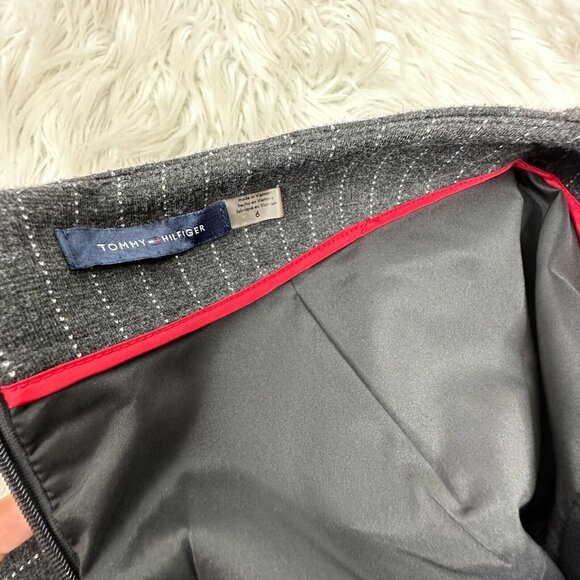 Tommy Hilfiger Women's Gray Striped Minimalist Pencil Career Skirt Size 6/W32 - Picture 6 of 10